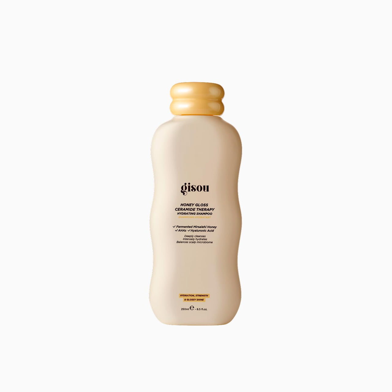 Gisou Honey Gloss Ceramide Therapy Hydrating Shampoo, Microbiome-Balancing, Wildflower Honey Scented, Frizz Control, Color Safe, Dermatologist Tested
