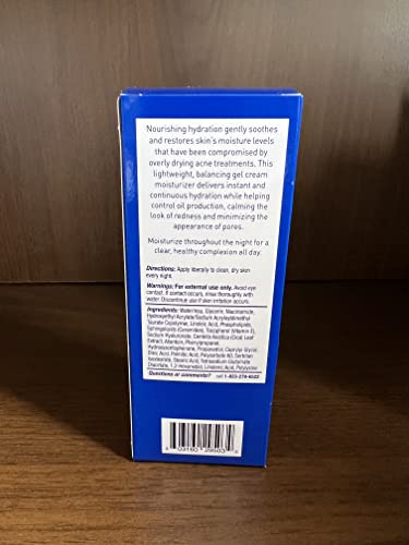 PanOxyl PM Balancing Repair Moisturizer with Niacinamide, Ceramides and Cica, Hydrating Face Moisturizer, Acne Prone Skin and Dry Skin, Non-Comedogenic Night Face Moisturizer, 3 oz (Pack of 2)