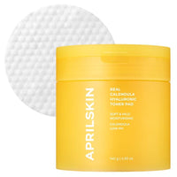 Thumbnail for APRILSKIN Calendula PHA Hyaluronic Toner Pads | Vegan, Cruelty Free | Exfoliating, refining pores & hydrating for dry, sensitive, acne-prone skin | 60 pads | No sulfates and artificial fragrance
