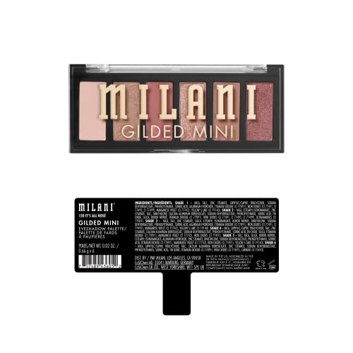 Milani Gilded Mini Eyeshadow Palette with 6 Matte & Shimmer Hues - It's All Rosv©