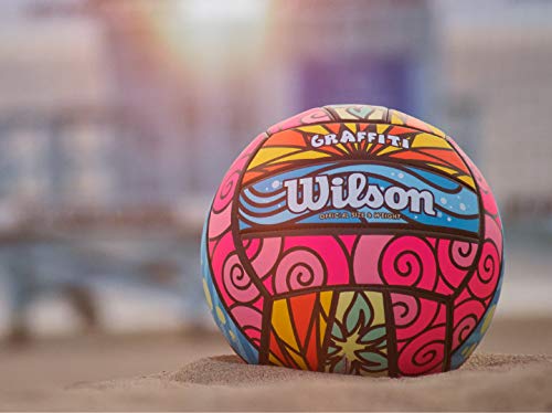 Wilson Sporting Goods Graffiti Volleyball- Pink/Blue/Yellow,1 Pack - OS,WTH46341B