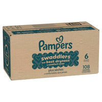 Thumbnail for Pampers Swaddlers Diapers, Size 6 (23-44 lbs), 108 Count, Absorbent, Keeps Baby Dry and Comfortable, Skin Safe Disposable Baby Diaper (Packaging May Vary)
