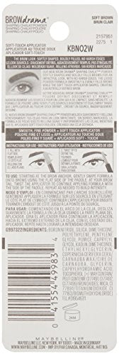 Maybelline New York Brow Drama Shaping Chalk Powder, Soft Brown, 0.035 fl. oz.