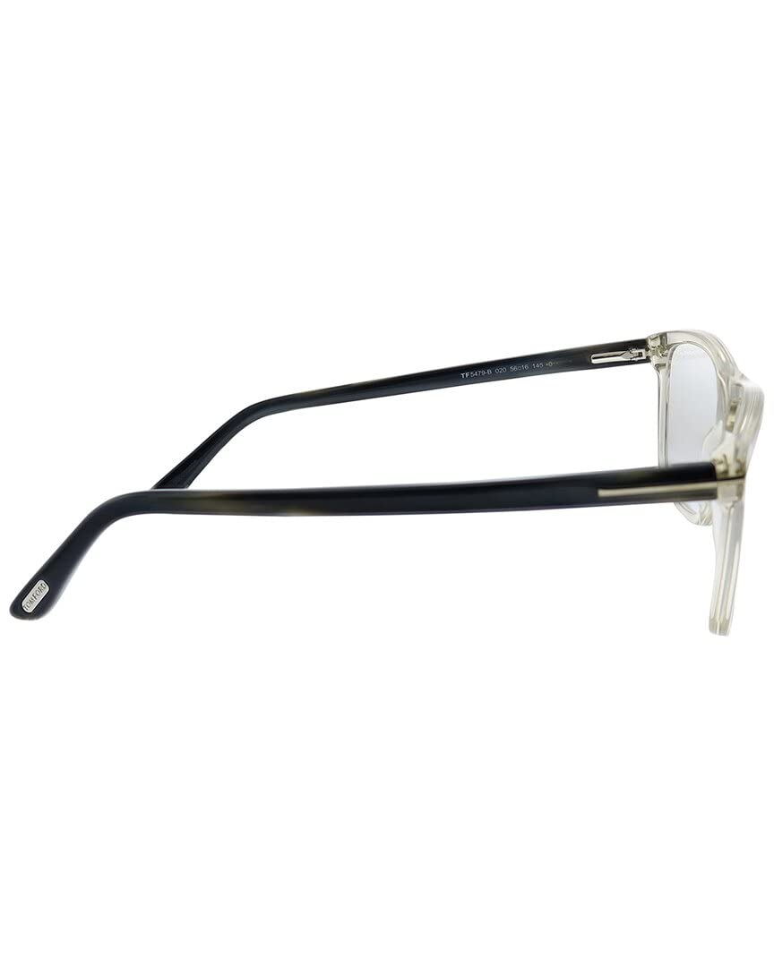 Eyeglasses Tom Ford FT 5479 -B 020 grey/other, Transp. Grey W. Grey Striped Blue Horn Temples/ Bl, 56/16/145