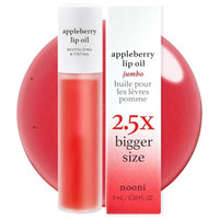 Thumbnail for NOONI Korean Vegan Appleseed Lip Oil - Appleberry Jumbo | Long-Lasting, Moisturizing, Plumping, Revitalizing for Dry Lips, Waterproof, No Peel Off, Hydrating, 0.30 Fl Oz