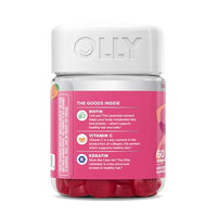 Thumbnail for OLLY Undeniable Beauty Gummy, For Hair, Skin, Nails, Biotin, Vitamin C, Keratin, Chewable Supplement, Grapefruit, 30 Day Supply - 60 Count