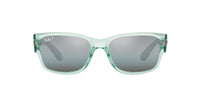 Thumbnail for Ray-Ban Unisex RB4388 Square Sunglasses, Transparent Green/Blue Polarized, 58 mm