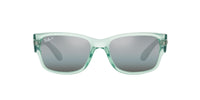 Thumbnail for Ray-Ban RB4388 Square Sunglasses, Transparent Green/Blue Polarized, 58 mm