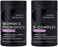 Thumbnail for Sports Research® Her Health Power - Women's Probiotics with Prebiotics, 65 Billion CFU and Full Spectrum of B Vitamins with Methylated B12 & Folate