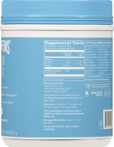 Vital Proteins, Unflavored Collagen Peptides, 20 Ounce