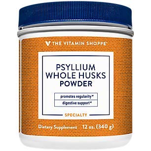 The Vitamin Shoppe Psyllium Whole Husks Easy Mixing Powder Fiber Supplement – 68 Servings (12 oz Powder)