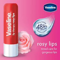 Thumbnail for Vaseline Lip Therapy Care Rosy, Fast-Acting Nourishment, Ideal for Chapped, Dry, Cracked, or Damaged Lips, Lip Balm, 2-Pack of 2, 0.16 Oz Each, 4 Lip Balms