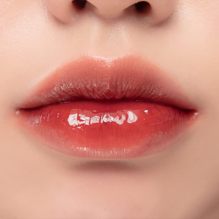 [rom&nd] Glasting Water Tint 8 colors | Vivid color, Glossy Finish, Long-lasting, moisturizing, Highlighting, Natural-beauty | Lip Tint for Daily Use, K-beauty | 4g/0.14oz No.02 RED DROP