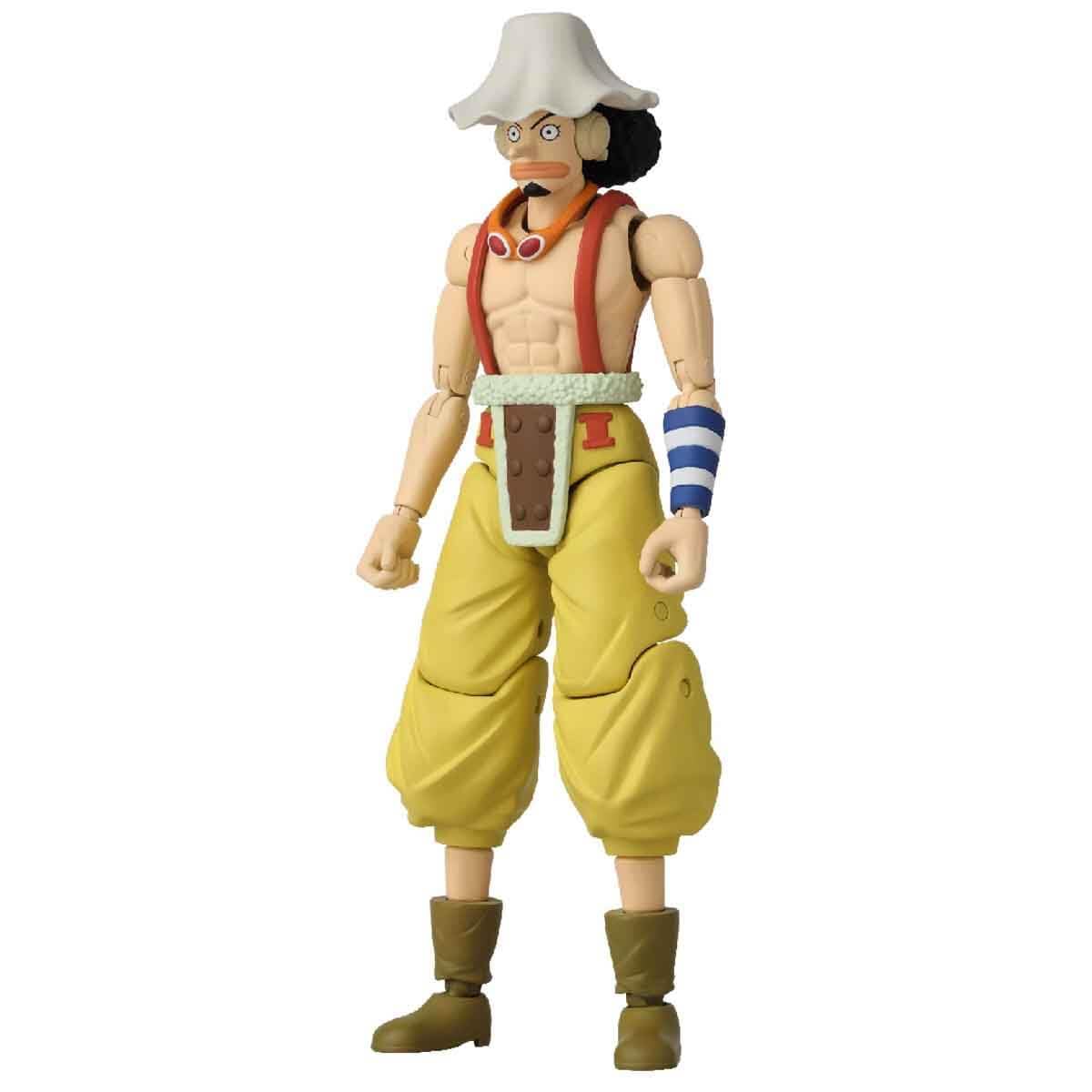 BANDAI Anime Heroes One Piece Figures Usopp Action Figure, 17cm Articulated Usopp Anime Figure with Extra Accessories, One Piece Action Figures Pirate Toys Range, Excellent Anime Gift, (37005)