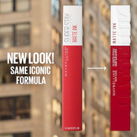 Thumbnail for Maybelline Super Stay Matte Ink Liquid Lipstick Makeup, Long Lasting High Impact Color, Up to 16H Wear, Pathfinder, Berry Pink, 1 Count, Packaging May Vary
