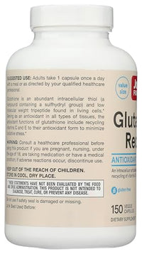 Thumbnail for Jarrow Formulas Glutathione Reduced 500 mg - 150 Veggie Capsules - Intracellular Antioxidant - Quality Glutathione Supplements - Supports Recycling of Vitamins C & E - Non-GMO - Gluten Free - Vegan