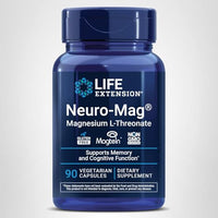 Thumbnail for Life Extension Neuro-Mag Magnesium L-Threonate, Memory Health, Quick Thinking, Cognitive Health Support, Vegetarian, Non-GMO, 90 Vegetarian Capsules (144 mg from 2000 mg Magtein magnesium L-threonate