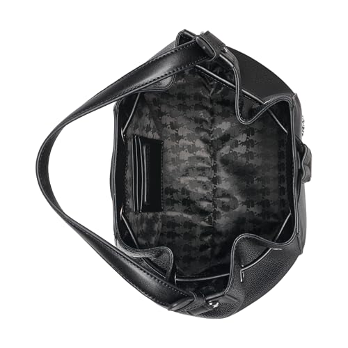 KARL LAGERFELD Paris Women's Handbags Bucket, Black/Silver, One Size