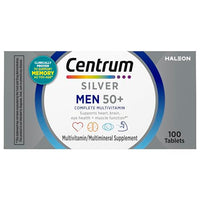 Thumbnail for Centrum Silver Multivitamin for Men 50 Plus, Multimineral Supplement, Vitamin D3, B-Vitamins and Zinc, Gluten Free, Non-GMO Ingredients, Supports Memory and Cognition in Older Adults - 100 Ct