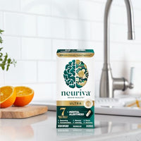 Thumbnail for NEURIVA Ultra Decaffeinated Clinically Tested Nootropic Brain Supplement for Mental Alertness, Memory, Focus & Concentration, Cognivive, Neurofactor, Phosphatidylserine, Vitamins B6 B12, 60 Capsules