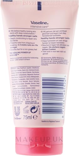 Vaseline Intensive Care Healthy Hand & Nail Conditioning Hand Cream, with Keratin, 2.5 Ounce (Pack of 3)