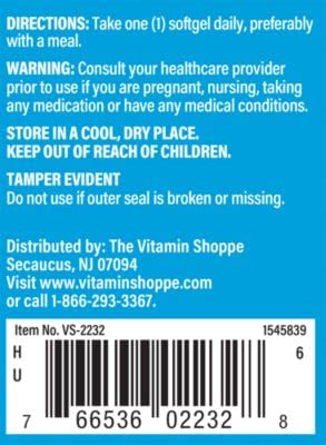 The Vitamin Shoppe Beta-Carotene 3,000 MCG (Vitamin A), Antioxidant Support for Vision & Immune Health (100 Softgels)