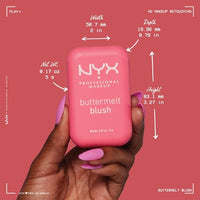 Thumbnail for NYX PROFESSIONAL MAKEUP Buttermelt Powder Blush, Fade and Transfer-Resistant Blush, Up to 12HR Make Up Wear, Vegan Formula - Butta Together