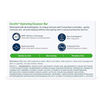Thumbnail for CeraVe Hydrating Cleanser Bar - Soap-Free Body and Facial Cleanser with 5% Moisturizing Cream - 4.5 Ounce Bar