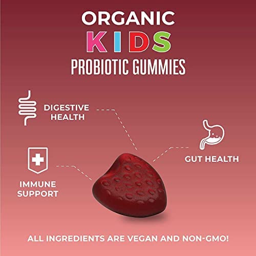 MaryRuth Organics Kids Probiotics for Digestive Health | USDA Probiotic Gummies | 2 Month Supply | Kids Probiotics | Immune Support | Gut Health Supplement | Vegan | Non-GMO | Gluten Free | 60 Count