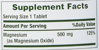 Thumbnail for Nature's Bounty Magnesium 500 mg Tablets 100 Ea