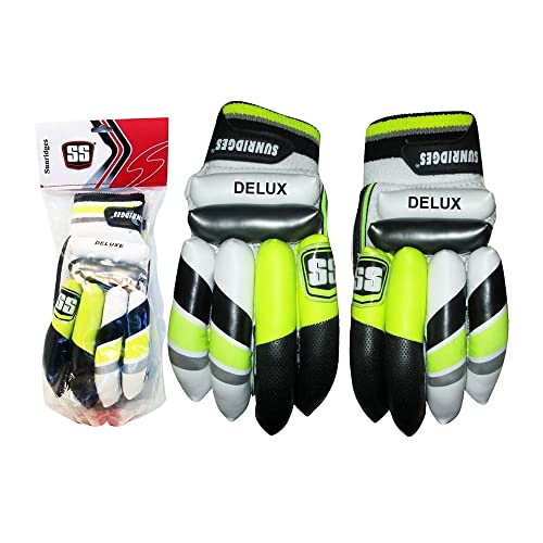 SS Cricket Batting Gloves Deluxe by Sunridges (Men Right Handed, Deluxe)