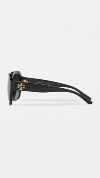 Thumbnail for Tory Burch TY7143U Women's Sunglasses Black/Grey Gradient Polar 56