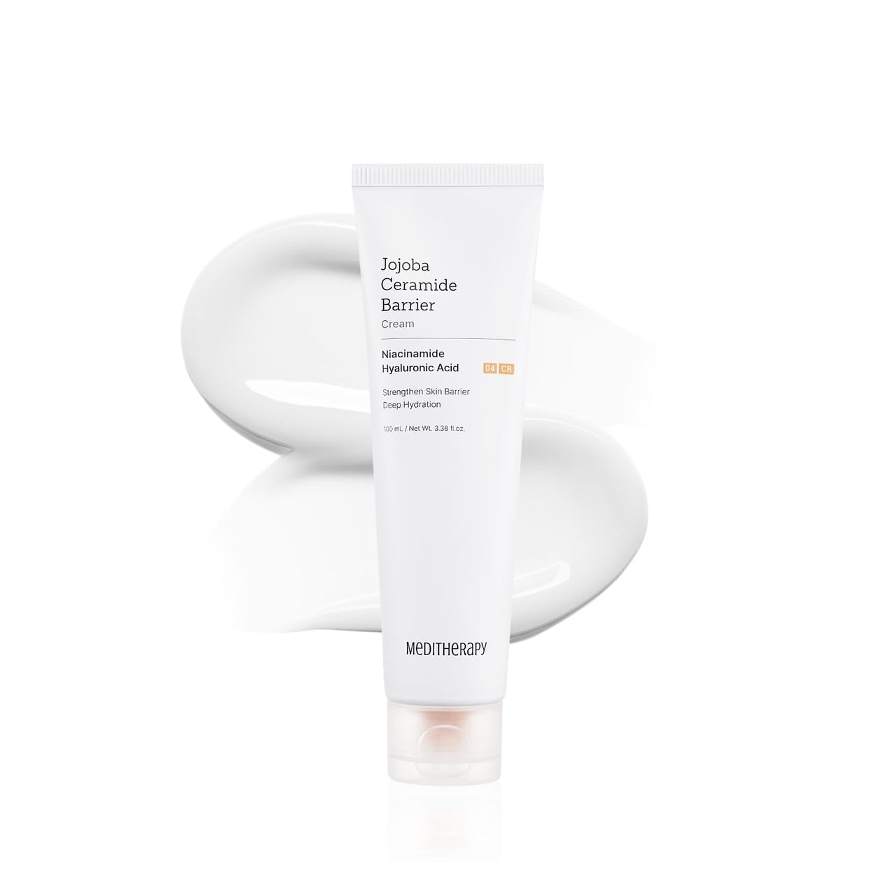 MEDITHERAPY Jojoba Ceramide Barrier Cream, Intensive Repair Cream, Long-Lasting Hydration, Boosts Skin Strength, EWG Green Grade, 3.38 fl.oz.