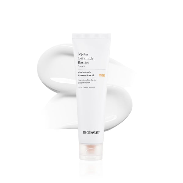 MEDITHERAPY Jojoba Ceramide Barrier Cream, Intensive Repair Cream, Long-Lasting Hydration, Boosts Skin Strength, EWG Green Grade, 3.38 fl.oz.