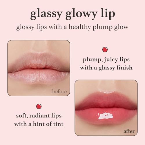 NOONI Korean Vegan Appleseed Lip Oil - Appleberry Jumbo | Long-Lasting, Moisturizing, Plumping, Revitalizing for Dry Lips, Waterproof, No Peel Off, Hydrating, 0.30 Fl Oz