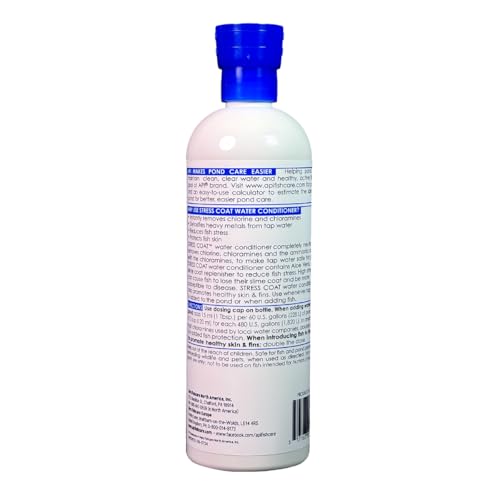API POND STRESS COAT Pond Water Conditioner 16-Ounce Bottle