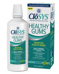 Thumbnail for CloSYS Healthy Gums Mouthwash 32 Fl Oz, Pack of 2, Antiplaque, Anti-Gingivitis Mouthwash, Non-Burning, Non-Irritating
