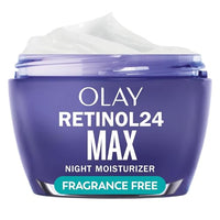 Thumbnail for Olay Retinol Face Moisturizer, 24 MAX Anti-Aging Night Cream for Women, Fragrance-Free, Non Greasy - Anti-Wrinkle, Smooth Fine Lines, Tightening, Hydrating Skin Care - Peptides, Glycerin, 1.7 Oz