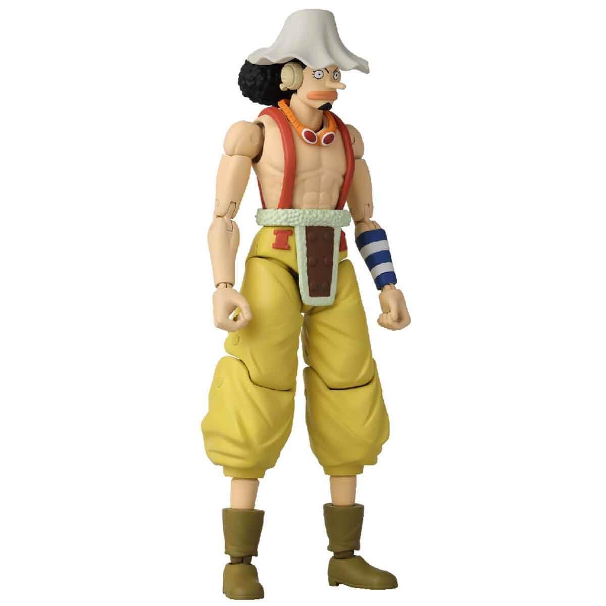 BANDAI Anime Heroes One Piece Figures Usopp Action Figure, 17cm Articulated Usopp Anime Figure with Extra Accessories, One Piece Action Figures Pirate Toys Range, Excellent Anime Gift, (37005)