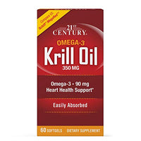 Thumbnail for 21st Century Krill Oil, 350 mg, 60 Softgels