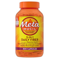Thumbnail for Metamucil, Psyllium Husk Capsules, 300 Capsules, 3-in-1 Fiber Supplement, Daily Psyllium Husk Fiber Capsules Help Support Digestive Health by Promoting Regularity*, Help Supplement Daily Fiber Intake