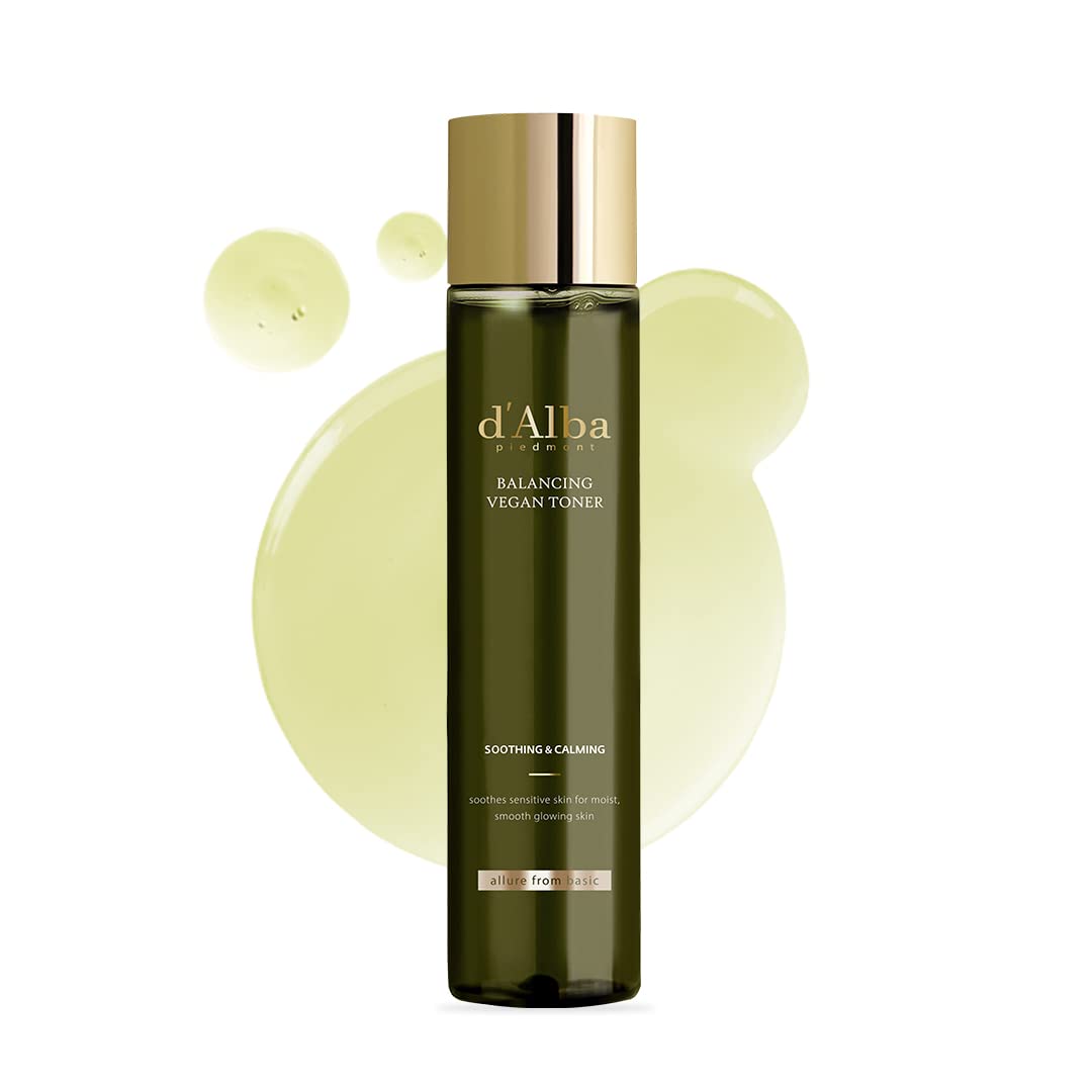 d'alba Piedmont Italian White Truffle Mild Skin Balancing Vegan Toner, Mild pH Formula, Suitable for Sensitive Skin, Lightweight Finish