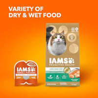 Thumbnail for IAMS Proactive Health Long Hair Care Dry Cat Food, Adult Cat Food Dry Recipe with Real Chicken, 6 lb. Bag