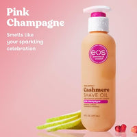 Thumbnail for eos Cashmere Shave Oil – Pink Champagne, Moisturizing Shave Oil with Shea Butter & Glycerin, Helps Prevents Irritation & Razor Burn, Vegan, 6 fl oz