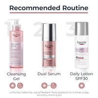 Thumbnail for Eucerin Radiant Tone Dual Serum Dark Spot Corrector, Dark Spot Serum with Thiamidol and Hyaluronic Acid, Helps Visibly Reduce the Look of Persistent Dark Spots, 1 Fl Oz Bottle
