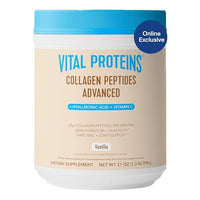 Thumbnail for Vital Proteins Collagen Peptides Advanced, Hydrolyzed Peptides with Hyaluronic Acid and Vitamin C - Vanilla Flavor Powder, 21oz