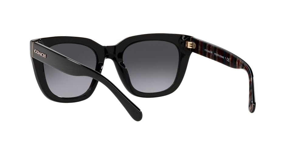 Coach HC8318 Sunglasses, Black/Grey Gradient, 52 mm