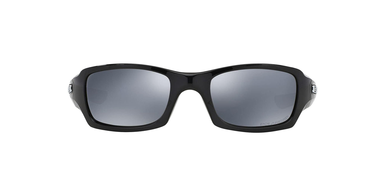 Oakley Mens OO9238 Fives Squared Rectangular Sunglasses, Polished Black/Black Iridium Polarized, 54 mm