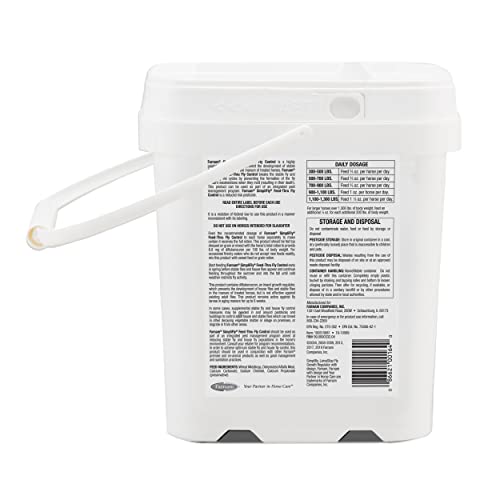 Farnam SimpliFly Feed Through Fly Control for Horses, 3.75 lbs, 60 Day Supply, EPA-Approved Pellets to Prevent Stable Flies in Manure – Safe, Palatable Daily Supplement for Fly Population Control