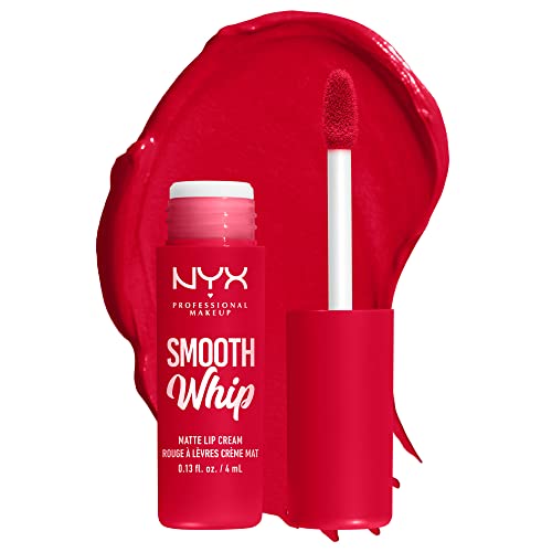 NYX PROFESSIONAL MAKEUP Smooth Whip Matte Lip Cream, Long Lasting, Moisturizing, Vegan Liquid Lipstick - Cherry CrÃ¨me (Classic Red)
